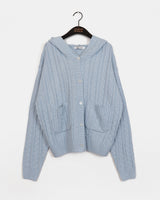 [MADE] Saru Twisted Pocket Hooded Knit Cardigan
