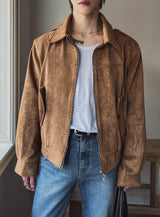 レディ f/w エポレットスエードジャケット