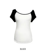Bunny Raglan One-Shoulder Short Sleeve