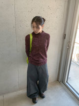 [unisex] シュエンコットン カーブドワイドバンディングパンツ