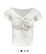 Authentic Tie Front Tee