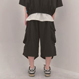 street shape capri shorts_black