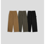 LMN トゥルーカーペンターパッチワイドコットンパンツ (3 colors)
