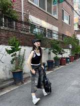 Spark Destroyed Denim Bermuda Pants