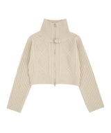 C HIGH NECK KNIT CARDIGAN_IVORY
