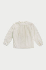 Pony frill blouse_ivory