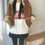 Ssobi Snowflake Ribbon Twisted Knitwear