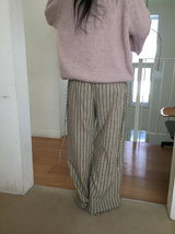 リークストライプワイドパンツ(2c)