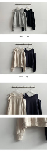Joy unbalanced off-shoulder sweatshirt