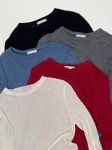 Ocean Tencel See-through Round Neck T-shirt