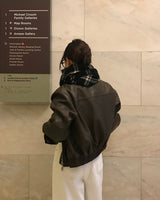 [BELLIDE MADE] Renewal ver, Moose blouson leather jacket