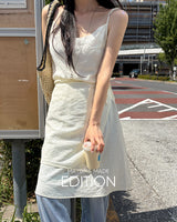 [MADE] Tep see‑through layered dress & wrap skirt set
