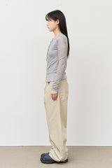 Ien Herringbone Curved Pants