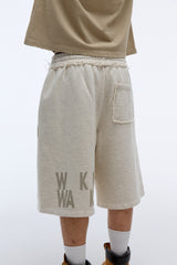 Weekend warrior typography printing washing short pants (Oatmeal)