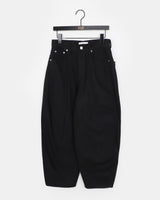 オディ チェック フリース バックル ワイドパンツ