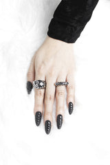 百合 Cloud ring 002 (Black/White)