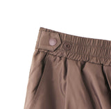 BASIC SAFARI POLY SKIRT (BROWN)