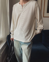 ロッキーフックヘンリーネックロングスリーブTシャツ