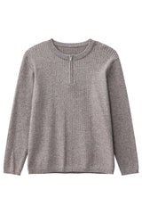 Textured Half Zip Knit Sweater
