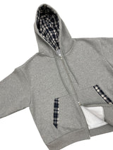 maru check zip-up