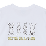 25SS リアルエイリアンファジーラビットショートスリーブTシャツ ホワイト