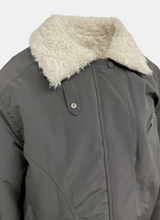 Ash Signal Faux-Fur Collar Padded Jumper
