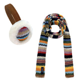 [SET] Stripe Fur Earcuffs & Scarf