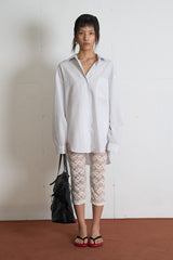 334 Oversized Striped Shirt (Ivory)