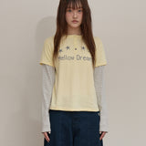 MELLOW DREAM ストライプレイヤードTシャツ