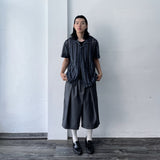Openwork Knit Camp Collar Shirt