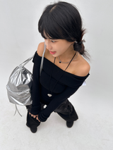 (SOFT-FIT/FALL EFFORTLESS CHIC) SOFT LONG SLIM BODY-SHAPING OFF-SHOULDER KNIT