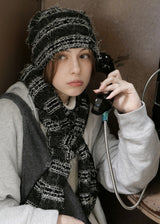 Sof Knit Long Muffler_Melange Grey