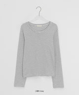 Kimber Stripe Round Long Sleeve Tee
