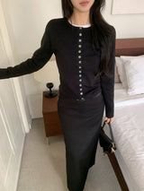 Annie Slim Button Long Sleeve Cardigan