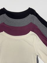 ボートネックテンション長袖Tシャツ
