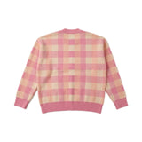 Pink Check Cardigan