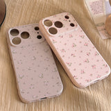 フラワー ドット パターン ソフト iPhone ケース
