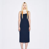 jacquard bustier dress  [navy]