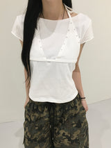 Fix Rivet Halterneck T-shirt (2c)