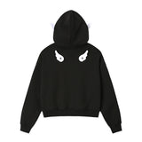 Wings Hooded Zip-up - BLACK