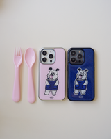 Bubble Gum epoxy bumper smartphone case(pink silver)