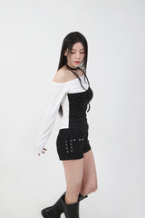 レースミニスターTシャツ_ブラック