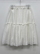 Shiny Flare Midi Skirt