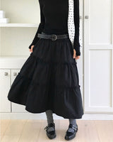[MADE] Whisper, frill long skirt