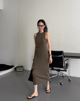 Endless Halter Neck Maxi Dress - Olive