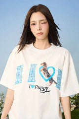 アイラブドッググラフィックTシャツ