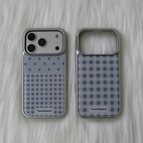  Dot Check Gray Silver Epoxy Case