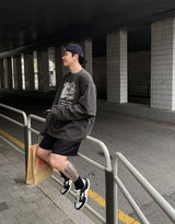 No.0717 BL レイヤードオーバーTシャツ
