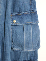 Zelda Double Pocket String Wide Denim Pants