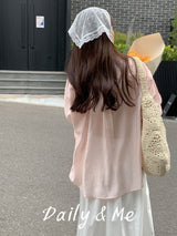 Oversized fit see-through shirt(4color)